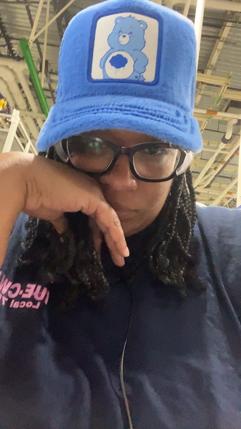 Customer photo review of OVERLORD X Care Bears:  Grumpy Bear Trucker Cap