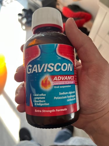 Customer photo review of Gaviscon Advance Aniseed Flavour Oral Suspension, 250ml Twin Pack