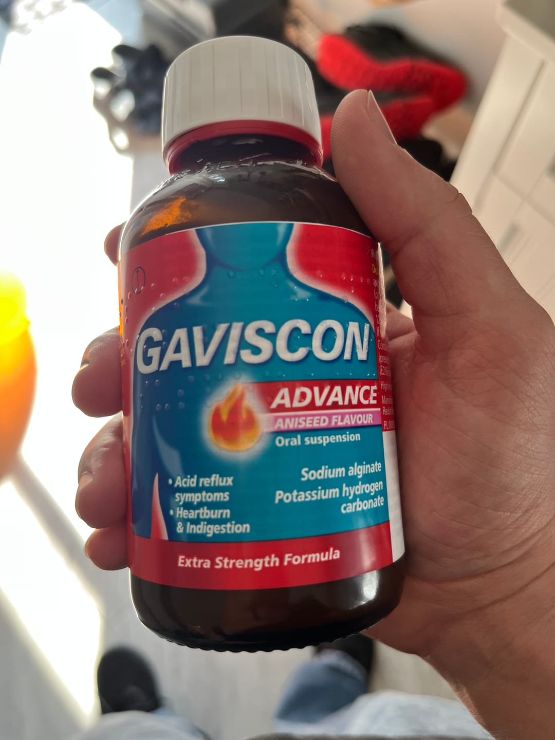 Customer photo review of Gaviscon Advance Aniseed Flavour Oral Suspension, 250ml Twin Pack