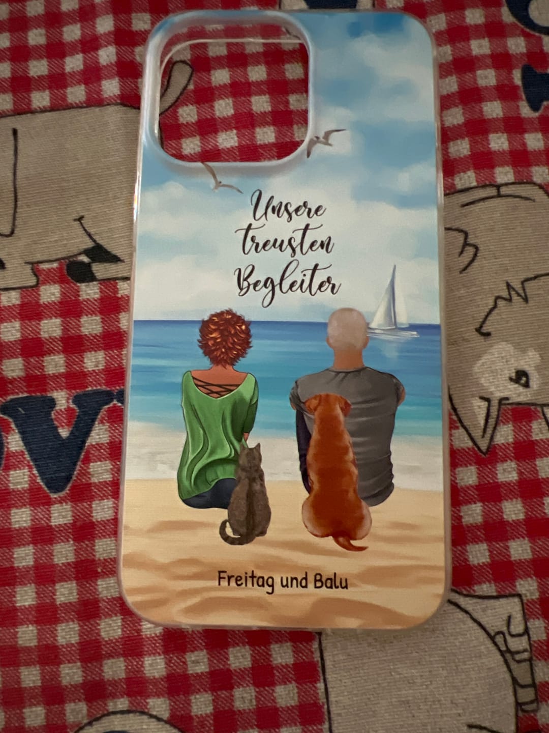 Customer photo review of Unterwegs mit Haustier Pärchen - Individuelle Handyhülle