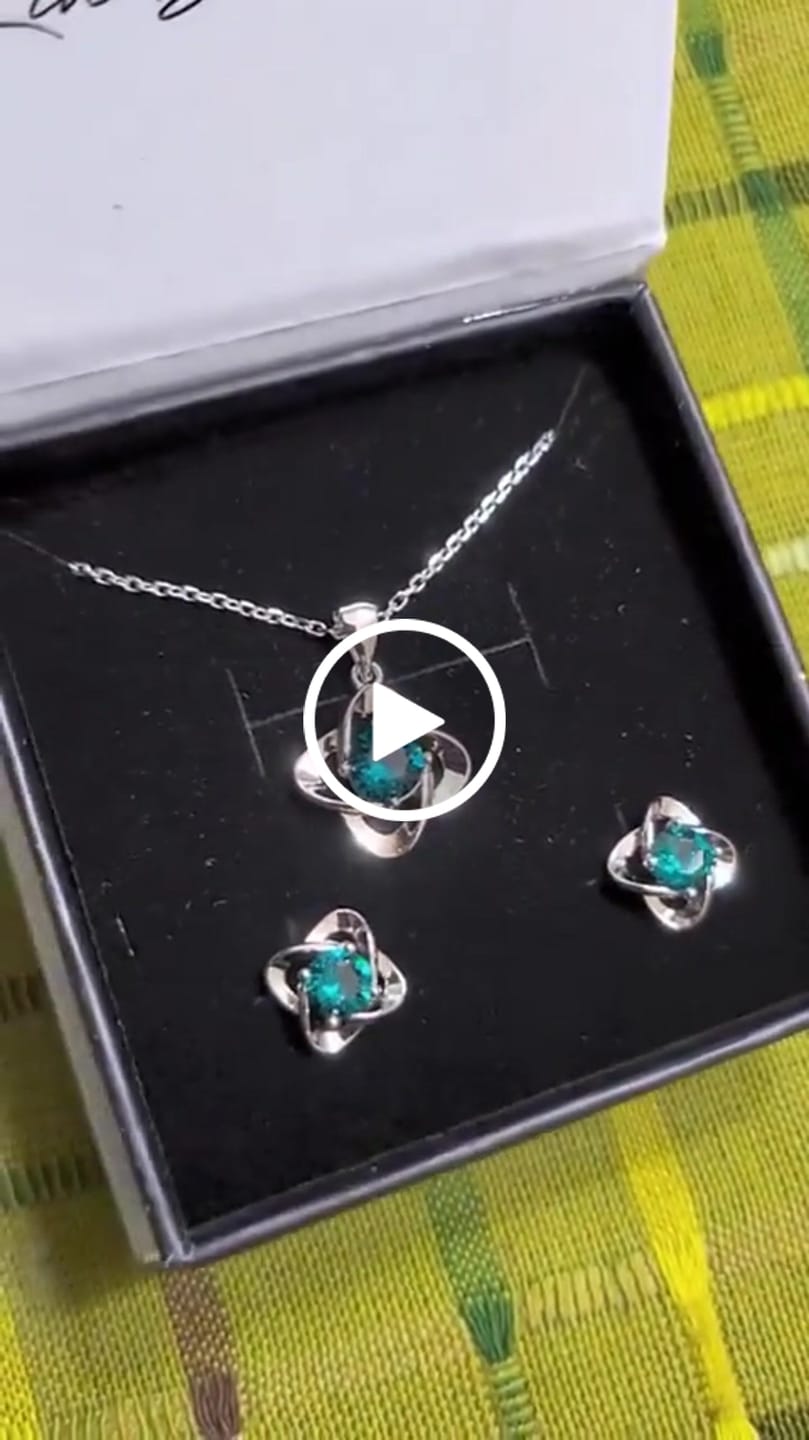 Customer video review of Infinity 18k White Gold Plated Birthstone Flower Earrings with Swarovski Crystals