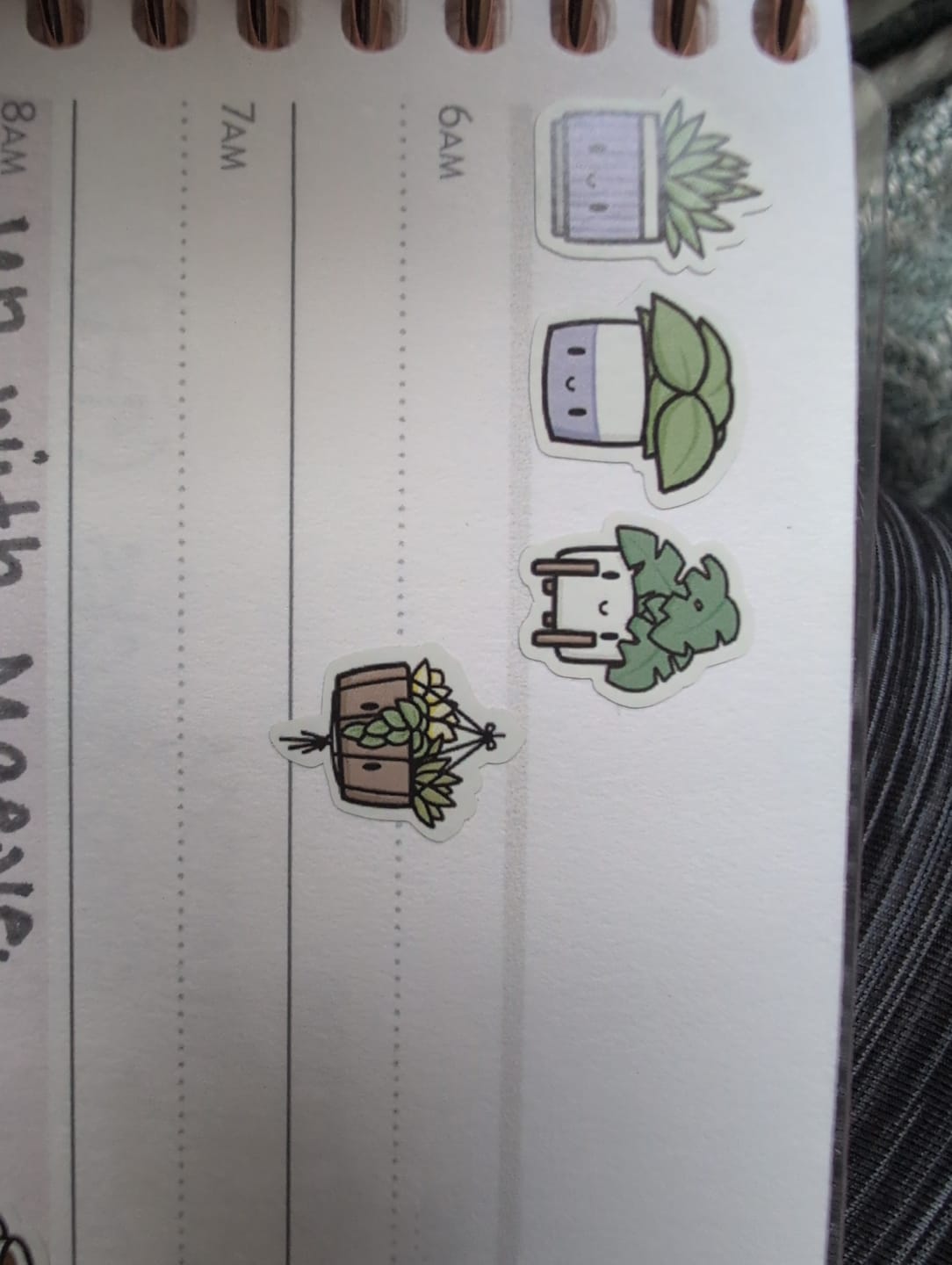 Customer photo review of Happy Little Pots Planner Stickers