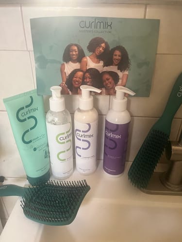Customer photo review of CurlMix Detangling Brush Kit for Curly Hair (4 Tools)