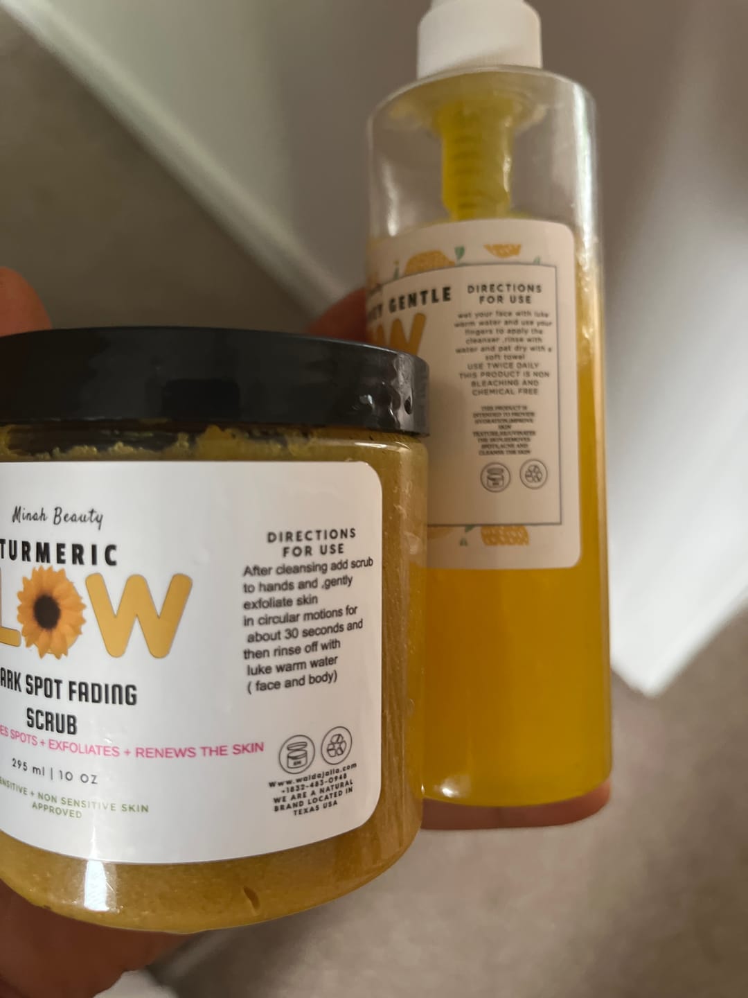 Customer photo review of Dark spots + Glow combo