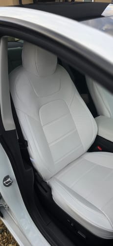 Customer photo review of Premium Vegan Leather Seat Covers For Tesla Model 3 2017-2023