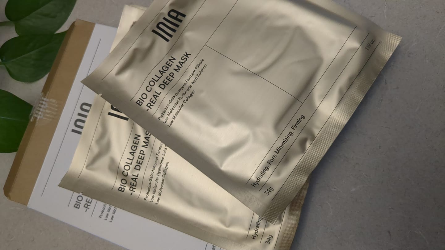 Customer photo review of INIA Facial Mask (4 Count)