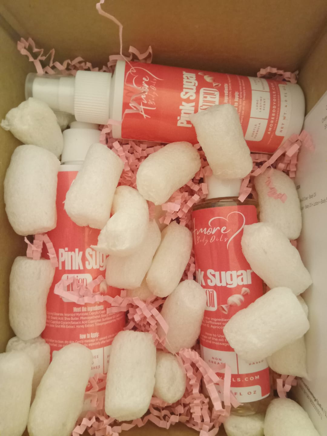 Customer photo review of Pink Sugar - Body Oil + Lotion + Body Spray Bundle