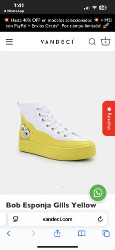 Customer photo review of Bob Esponja Gills Yellow