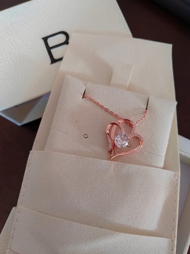 Customer photo review of Lara Heart Necklace