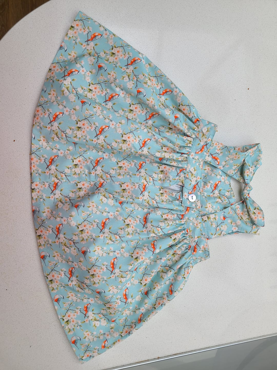 Customer photo review of Birds of Spring Rose & Hubble Cotton Poplin Fabric