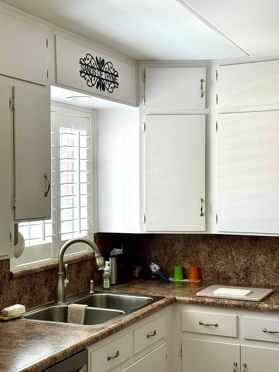 Customer photo review of Metal Split Letter Vine Monogram | Customizable Wall Art | Indoor Outdoor | Up to 46" | Over 20 Color Options