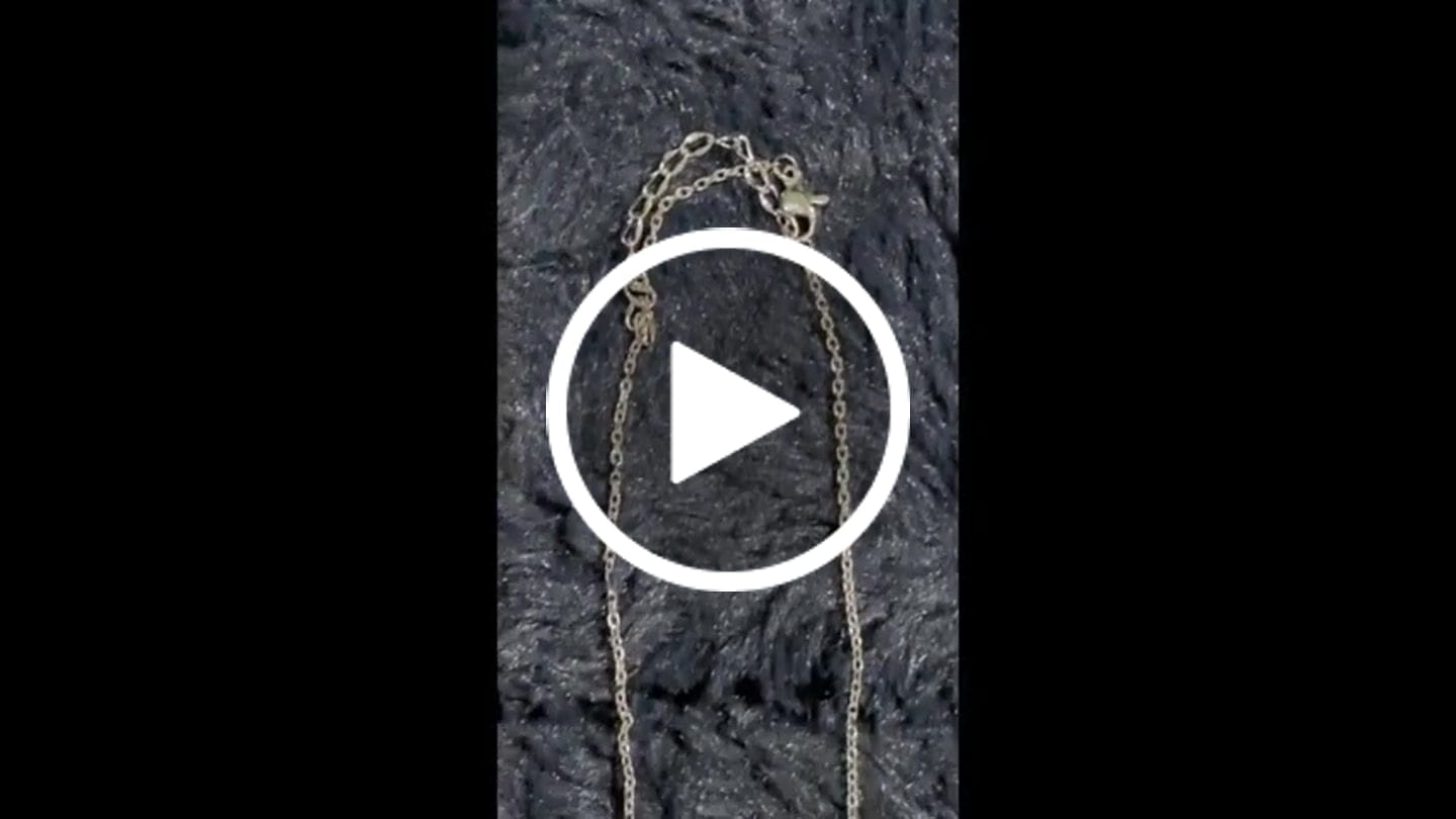 Customer video review of Sloane 18k White Gold Plated Drop Necklace with Swarovski Crystals