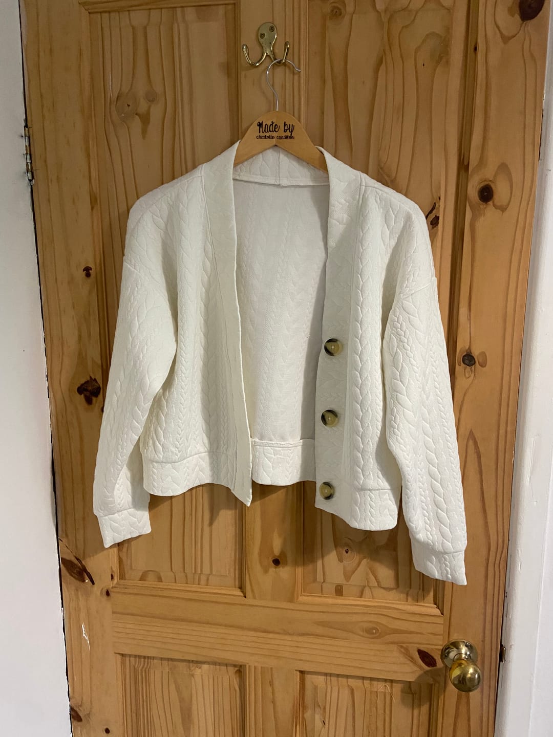 Customer photo review of Cable Knit Jersey Fabric