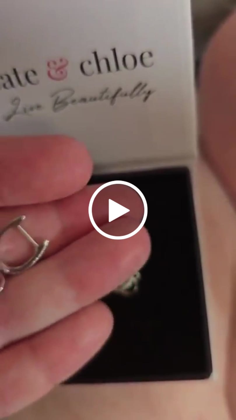 Customer video review of Moissanite by Cate & Chloe Naomi 18k Gold Plated 925 Sterling Silver Dangle Earrings 0.9tcw