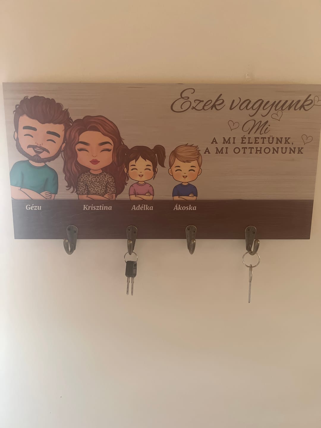 Customer photo review of SZÍVBŐL FARAGVA ™ - SZEMÉLYRE SZABOTT FA KULCSTARTÓ