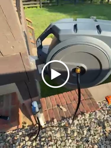 Customer video review of Retractable Garden Hose Reel 62ft-155ft