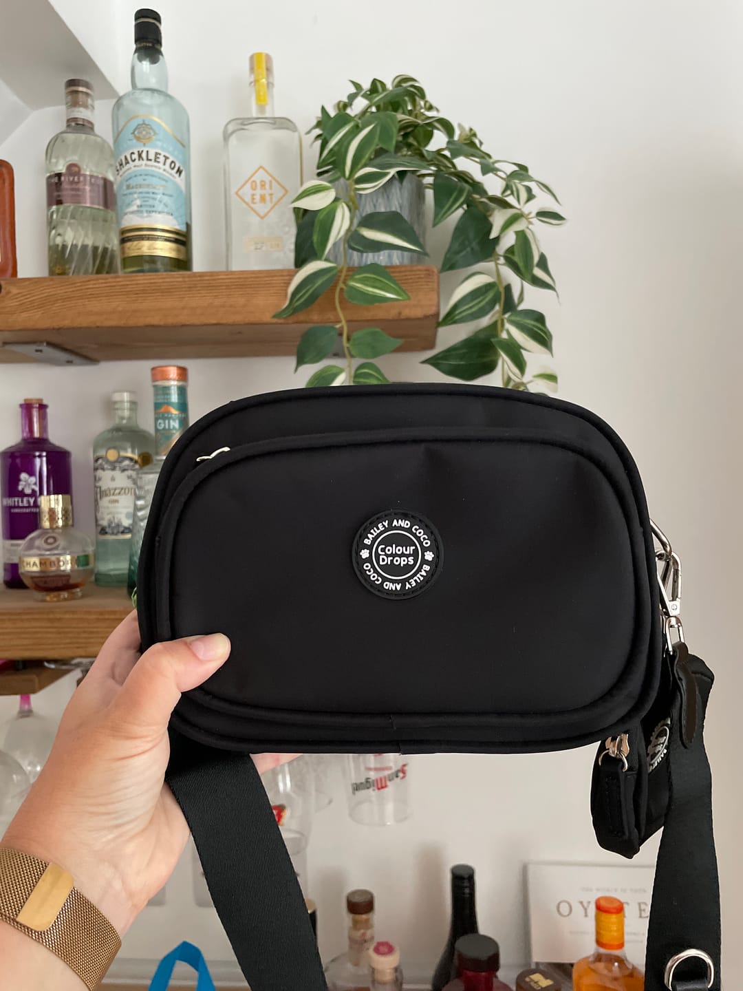 Customer photo review of Dog Walking Bag - Black with Black Strap