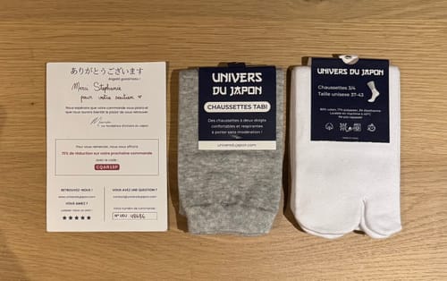 Customer photo review of Chaussettes Tabi Coton