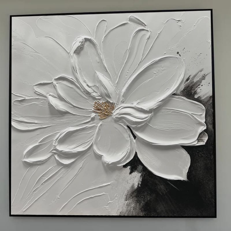 Customer photo review of Flower Textured Painting Canvas #FP048