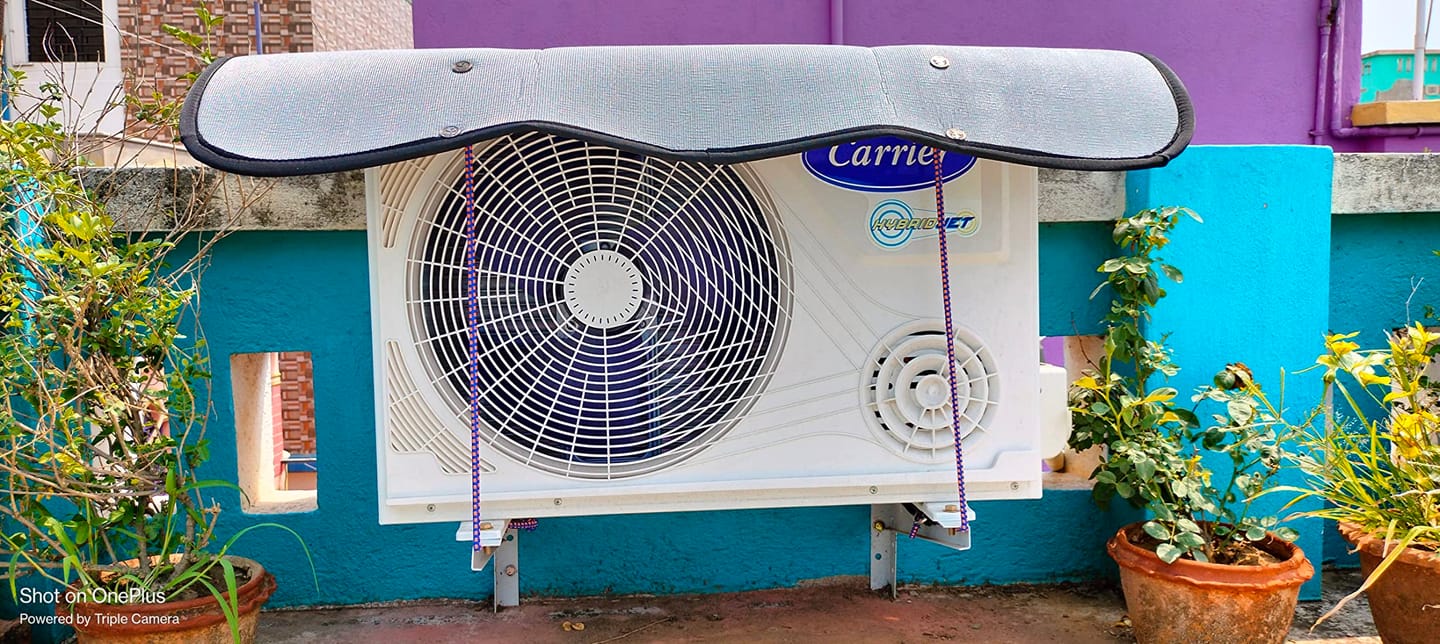 Customer photo review of Air Conditioner Protective Cover - (IMPORTED)