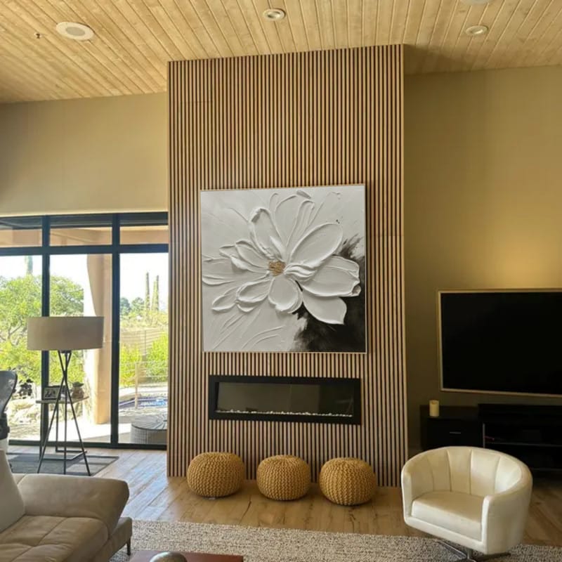 Customer photo review of Flower Textured Painting Canvas #FP048
