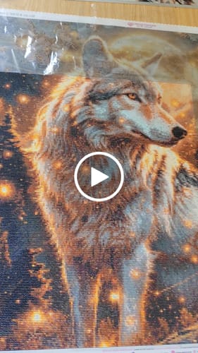 Customer video review of 5D Diamond Painting – Lunar Guardian Wolf