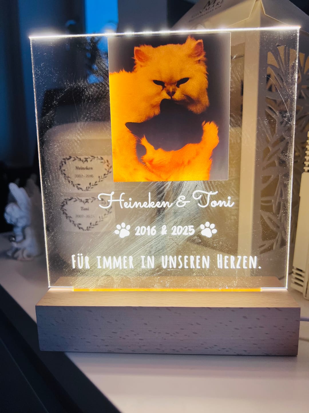 Customer photo review of Liebevolle Erinnerung - Individuelles LED Nachtlicht