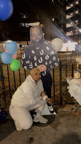 Customer photo review of Personalized Cardboard Cutouts | Custom Life Size Cutout