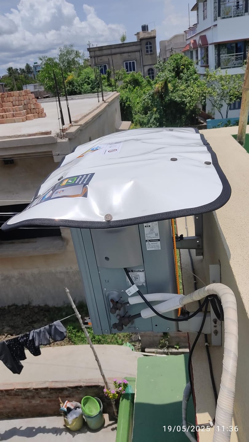 Customer photo review of Air Conditioner Protective Cover - (IMPORTED)