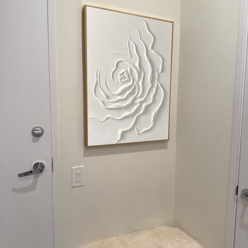Customer photo review of Flower Textured Painting Canvas #FP082