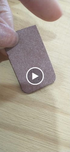 Customer video review of PU LABEL 0.7MM PARA QUEIMA COR CARAMELO