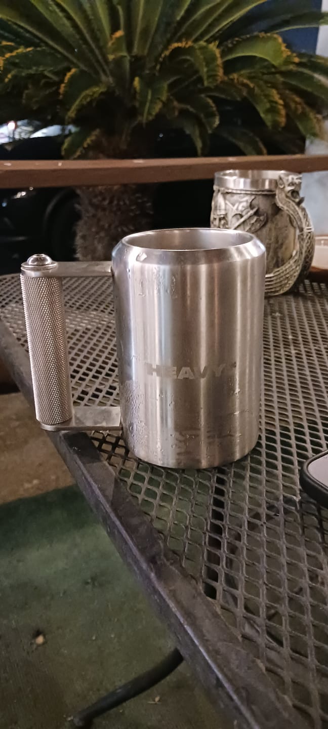 Customer photo review of 5lb HEAVY* Mug | Stainless Steel Weighted Mug