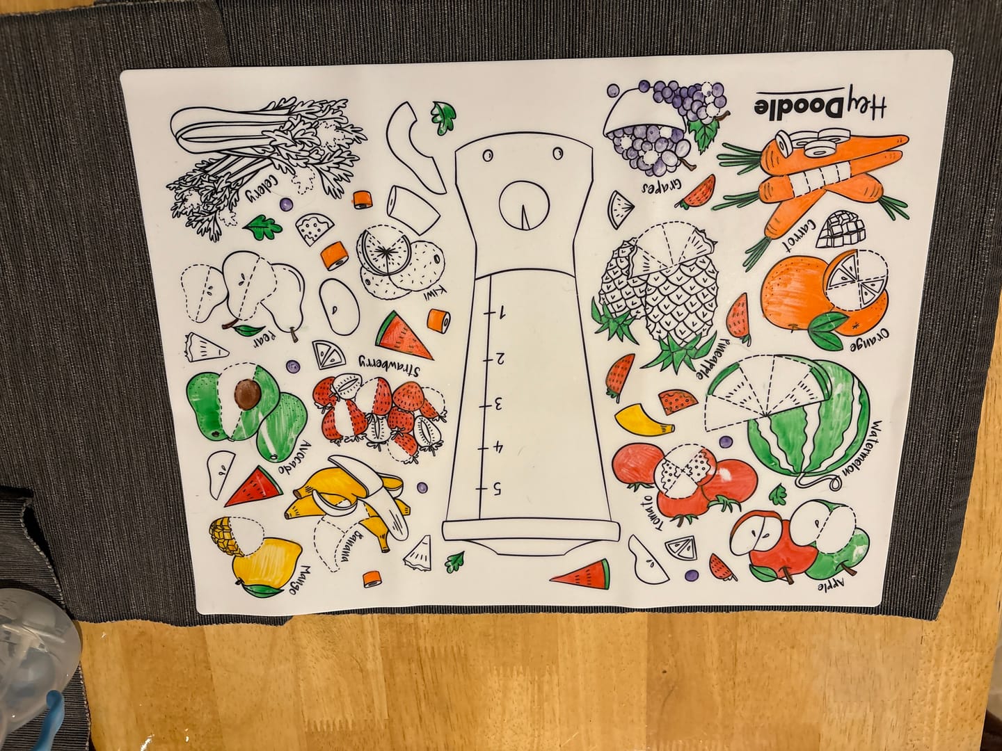 Customer photo review of Breakfast Blend Classic Colouring & Doodle Mat