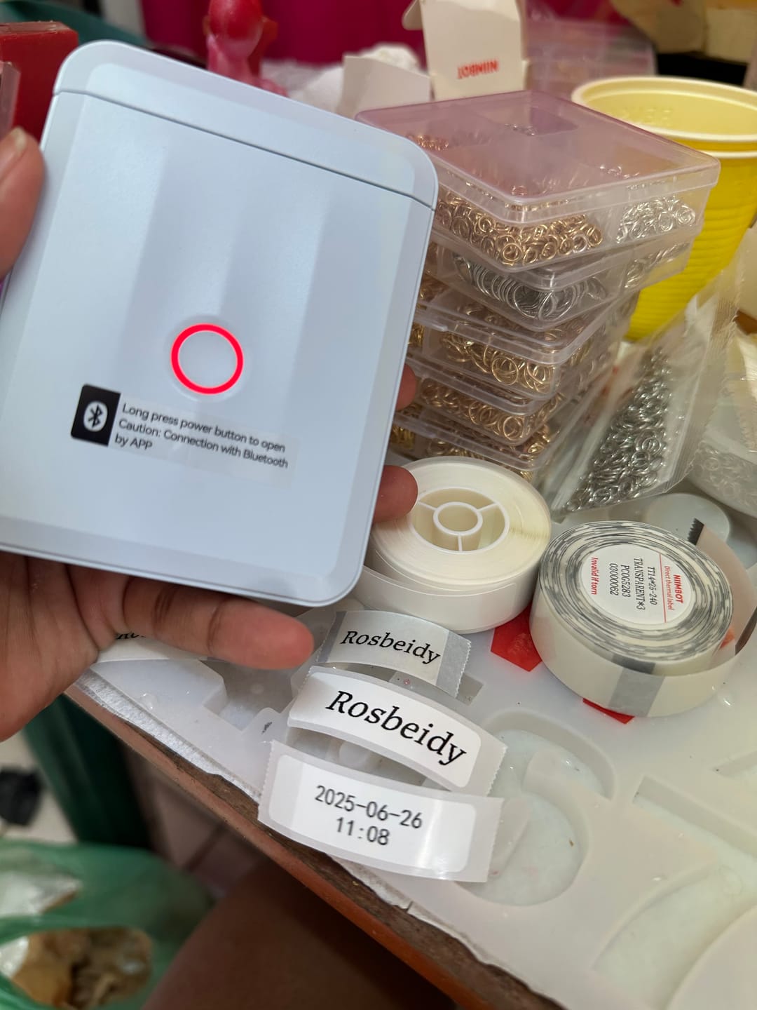 Customer photo review of NIIMBOT D110 0.5 Inch Label Printer with Tape - Efficient Labeling On-the-Go