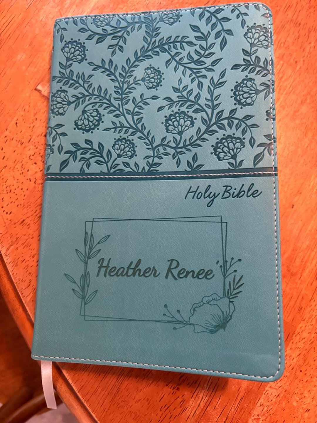 Customer photo review of Personalized Black Bible - KJV Bible God Bless USA