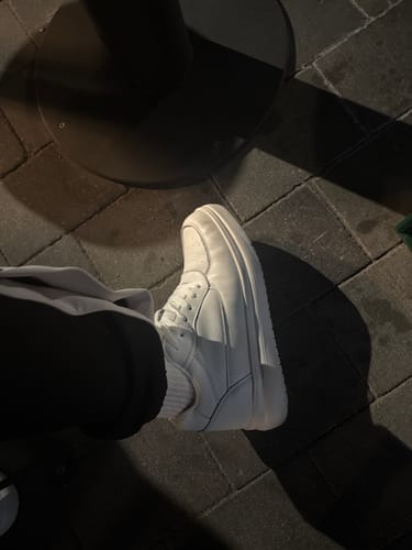 Customer photo review of ELEVATESHOES WHITE CASUAL