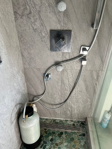 Customer photo review of Shower Water Softener System