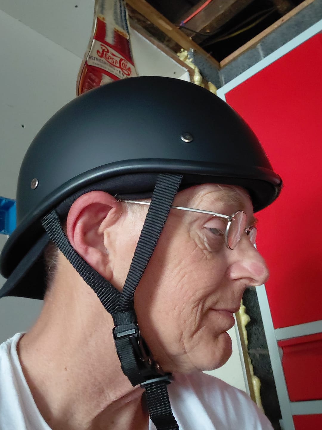 Customer photo review of Smallest & Lightest DOT Polo Helmet- Matte Black