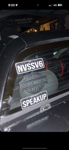 Customer photo review of Licence Plate Sticker