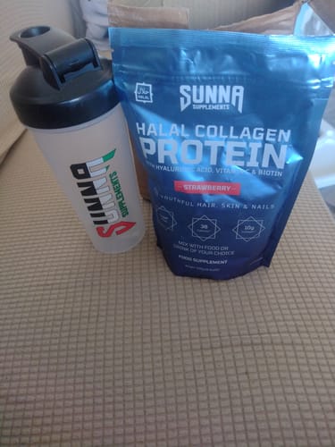 Customer photo review of Halal Flavoured Collagen - Strawberry
