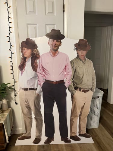 Customer photo review of Personalized Cardboard Cutouts | Custom Life Size Cutout
