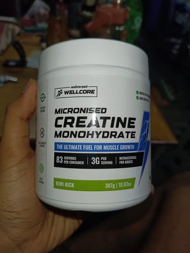 Customer photo review of Wellcore - Pure Micronised Creatine Monohydrate | Kiwi Kick (307g, 83 servings)