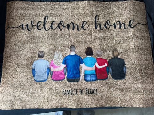 Customer photo review of Familie - Gepersonaliseerde deurmat
