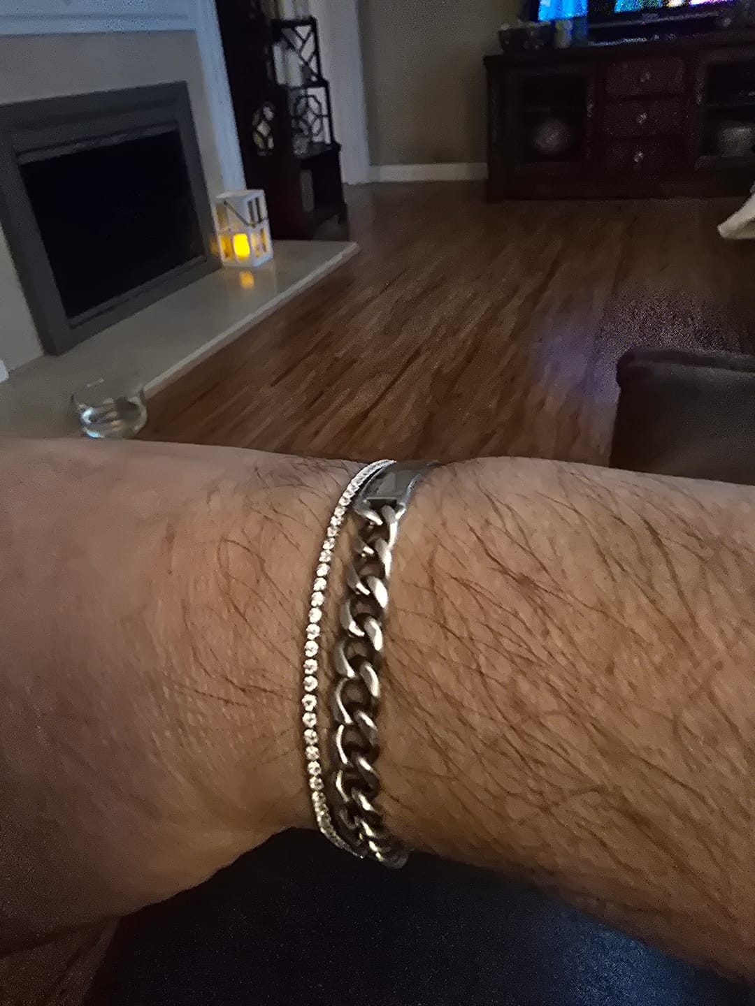 Customer photo review of Moissanite Micro Tennis Bracelet - 925 Silver - D Colour - VVS1