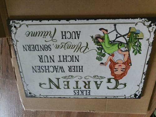 Customer photo review of Personalisiertes Gartenschild mit Namen Anpassbar