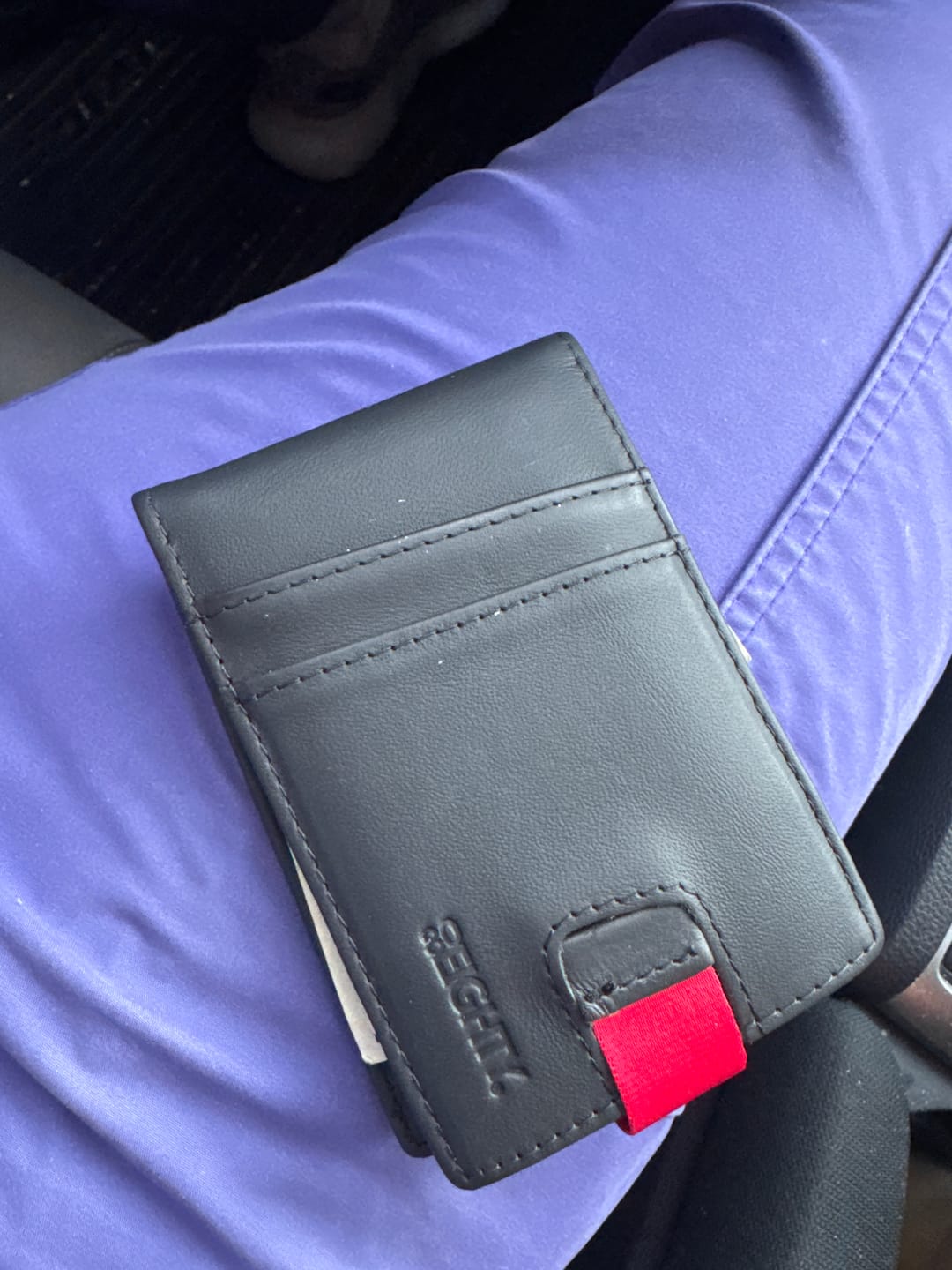 Customer photo review of 80Eighty® Matte Black Leather Wallet