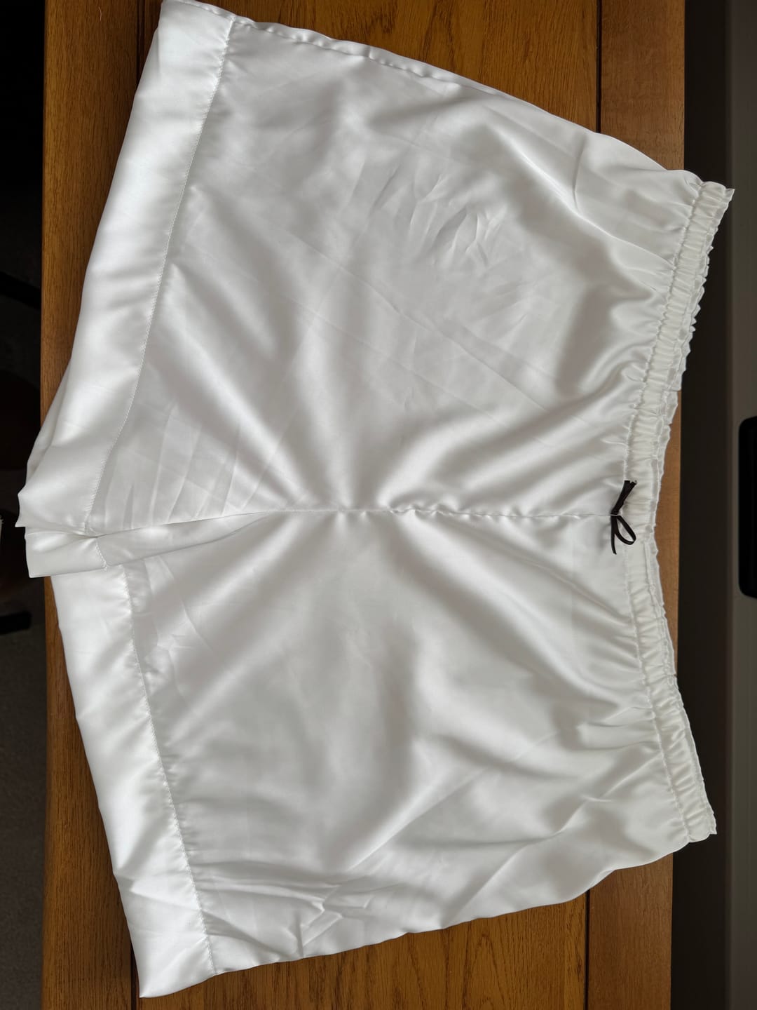 Customer photo review of Plain Silky Stretch Satin Fabric