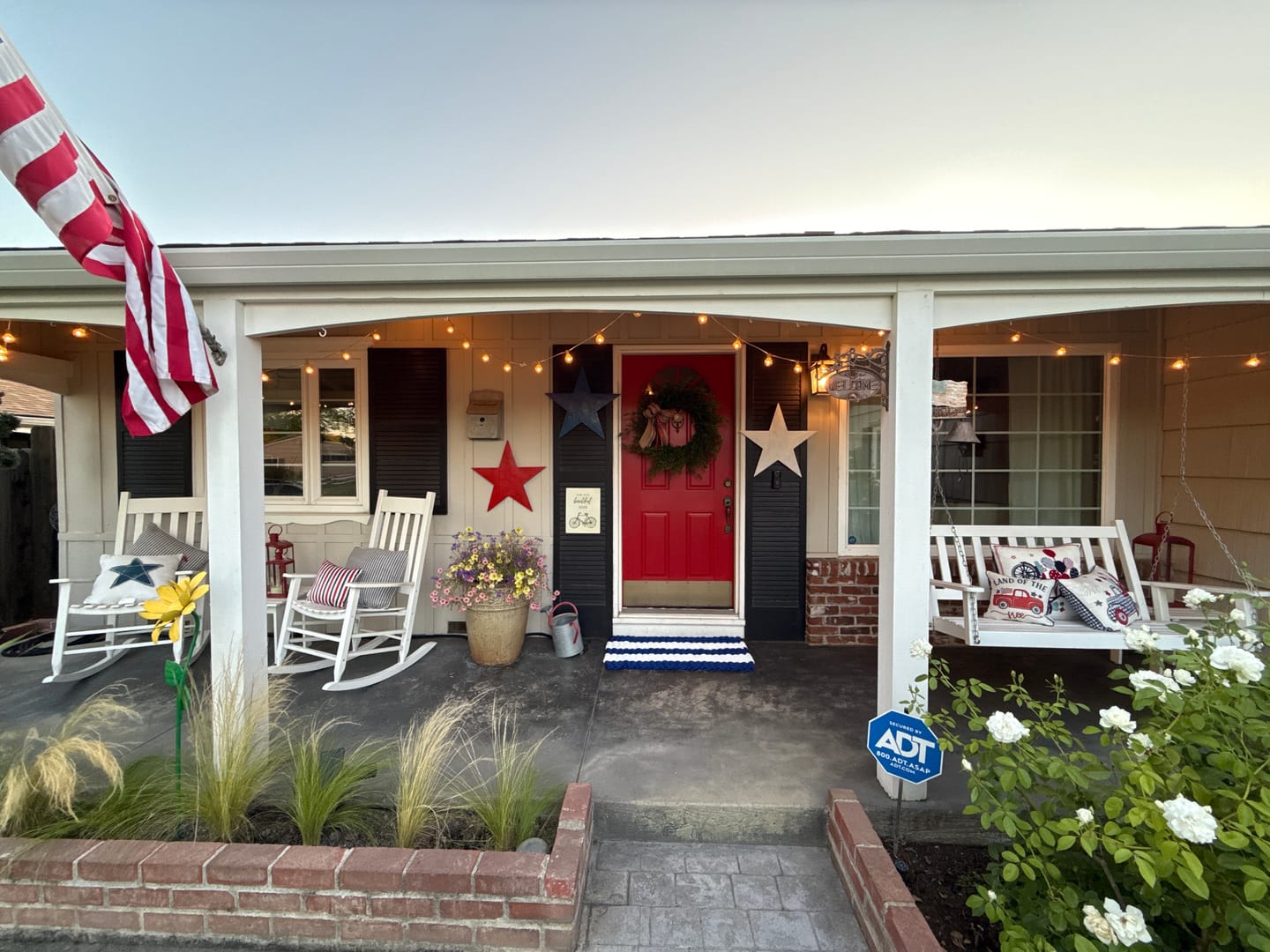 Customer photo review of Rope Doormat - Blue & White Shoreline Stripe