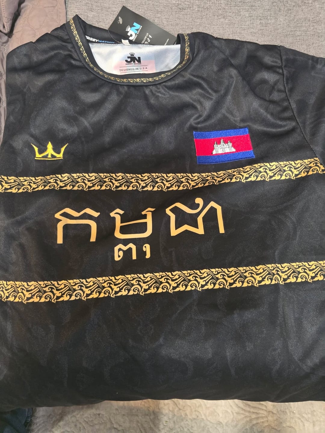 Customer photo review of Laos Custom Football Jersey