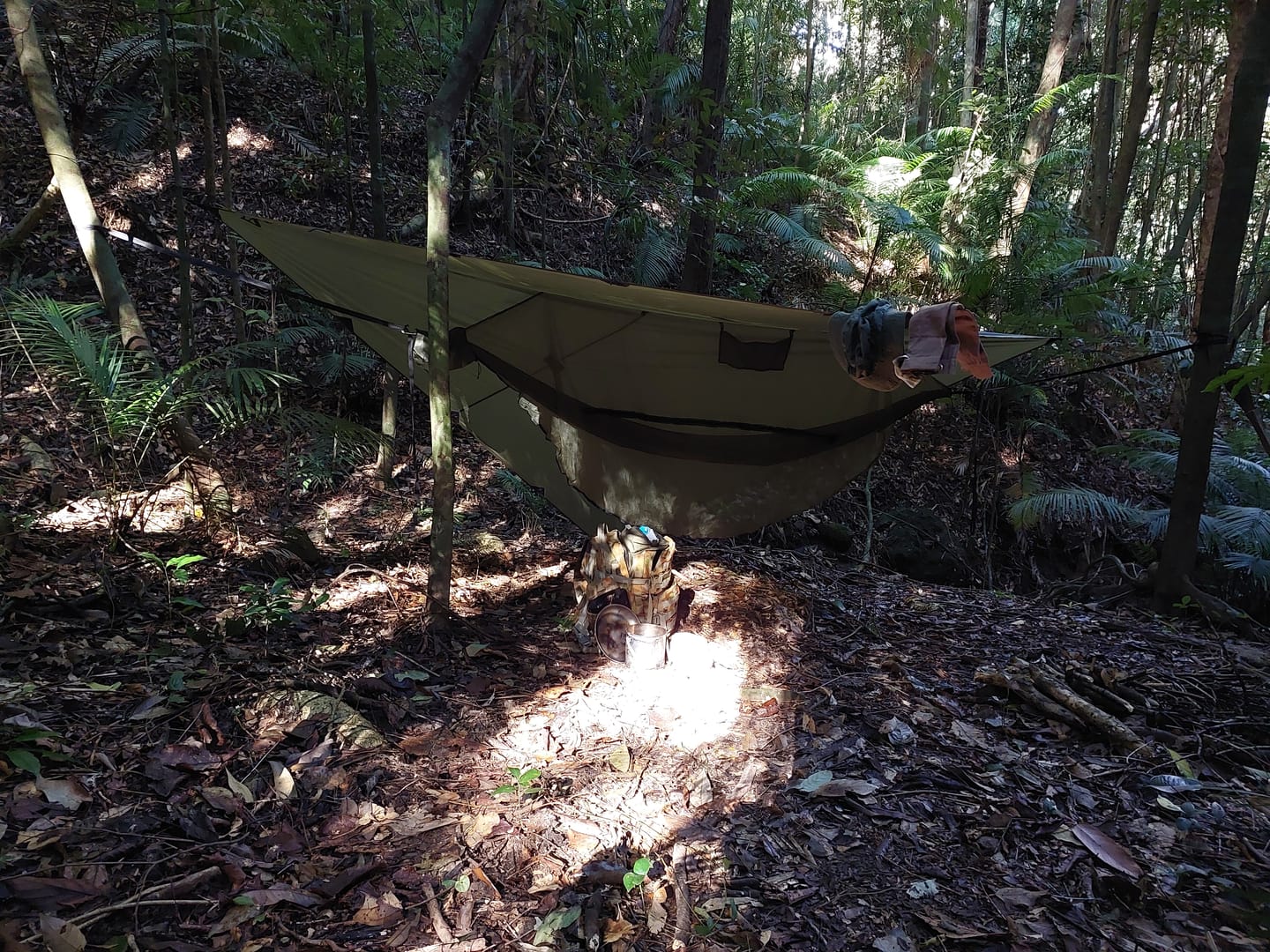 Customer photo review of Hammock Set Stuff Sack
